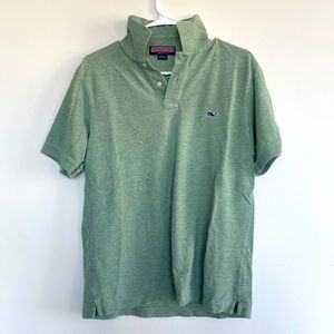 Vineyard Vines Heathered Green Polo Small